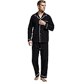 TONY AND CANDICE Men’s Flannel Pajama Set, 100% Cotton Long Sleeve Sleepwear