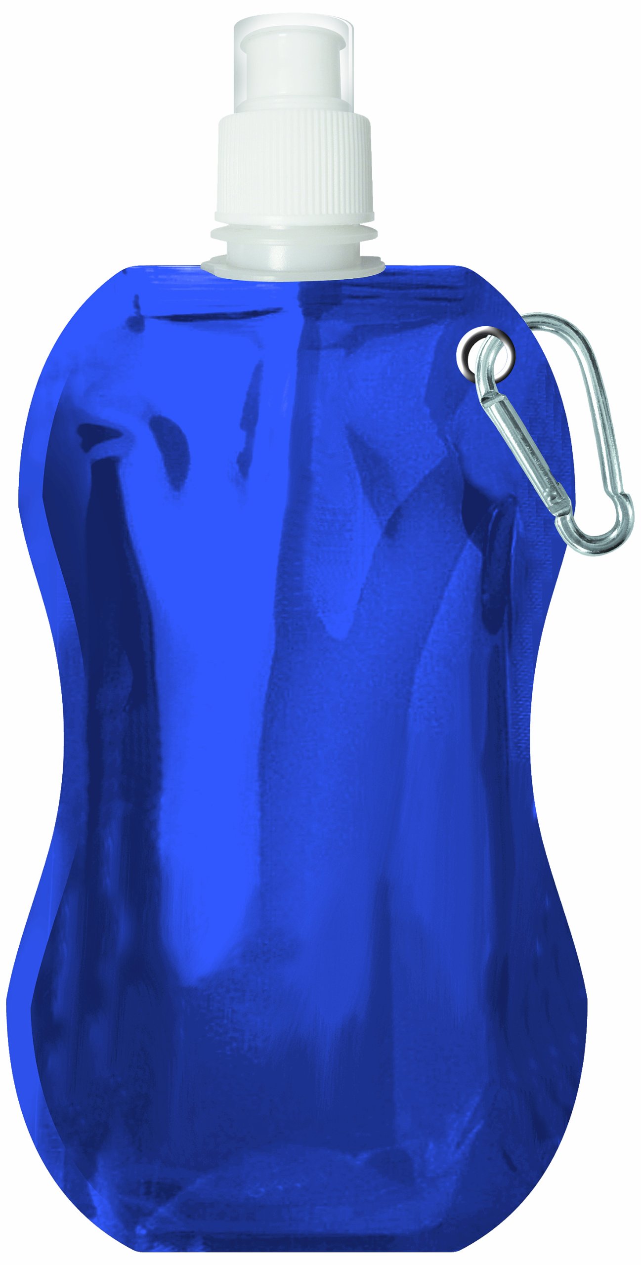 Metallic Foldable Water Bottle, Blue