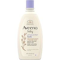 Aveeno Baby Calming Comfort Bath with Relaxing Lavender & Vanilla Scents, Hypoallergenic & Tear-Free Formula, Paraben…