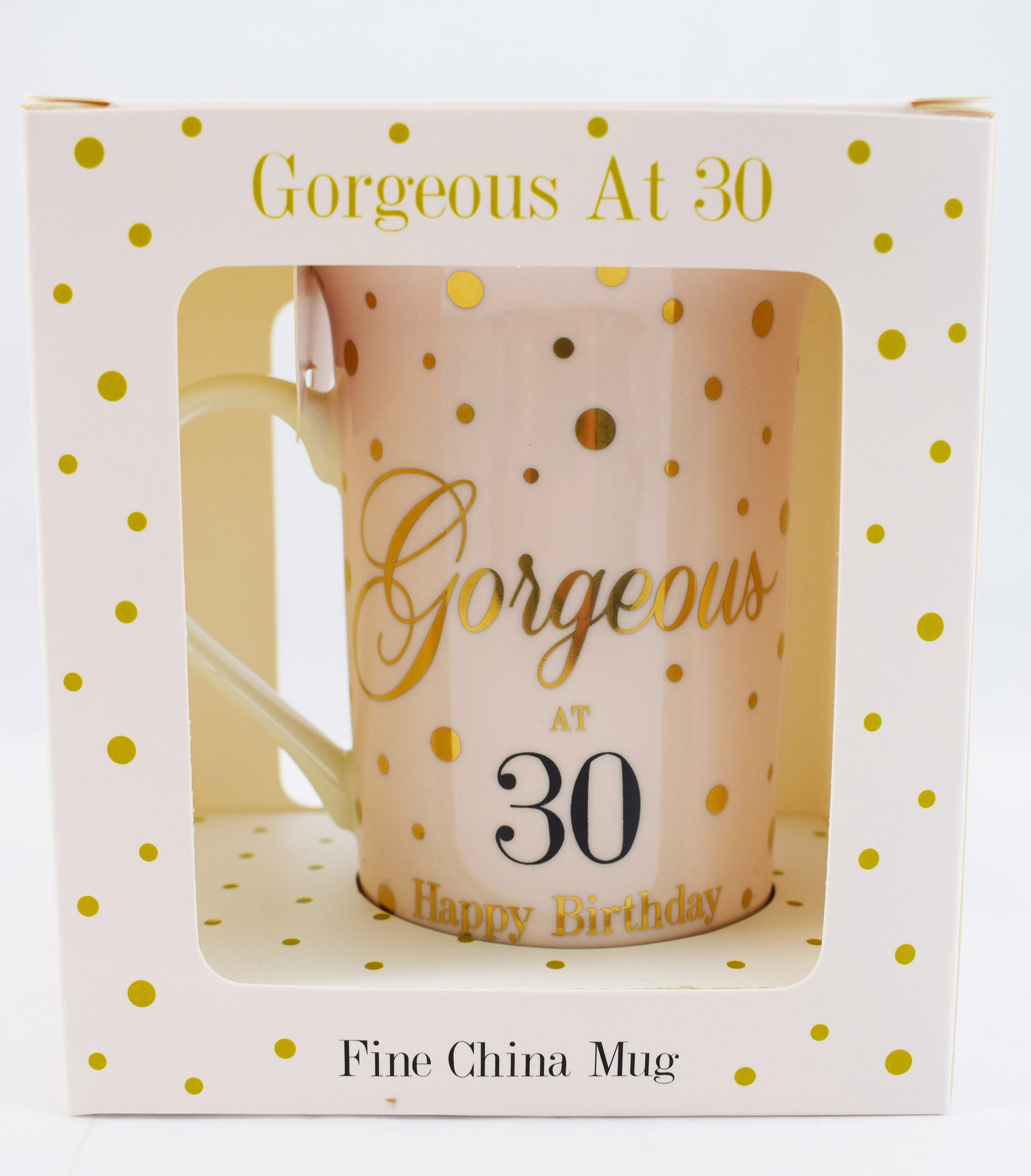 Gorgeous 30th China Mug Birthday Gift for Her Age Pink Diamante Boxed Presents