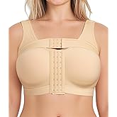 BRABIC Compression Bra Post Surgery - Mastectomy Bras for Women Front Closure with Removable Breast Support Band