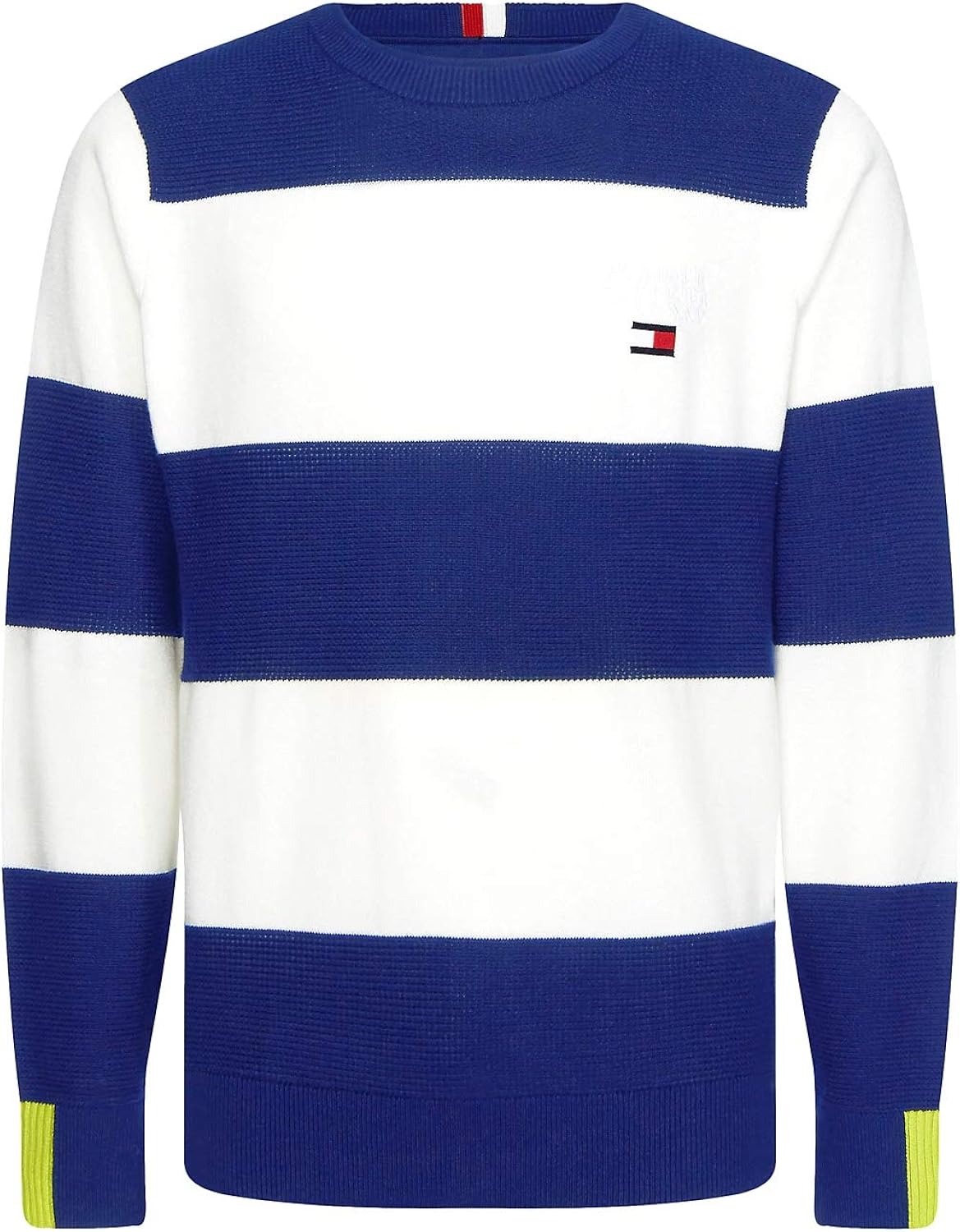 tommy hilfiger blue and white striped sweater