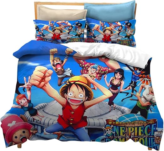 Amazon ワンピース 布団カバー ダブル シングル 3点セット キッズ 寝具カバー セット かわいい 子供 シングル スシーツ 枕カバー 掛け布団カバーセット ピローケース カートゥーン ポリエステル 06 180x210 3pcs 寝具カバーセット オンライン通販