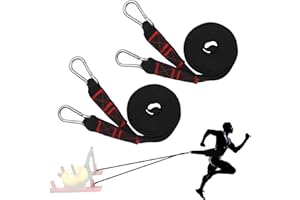 Lights Mountain 2 Pcs 9.8FT Sled Harness Pulling Straps, Sled Tire Harness Attachment for Football Running Sprinting Resistan