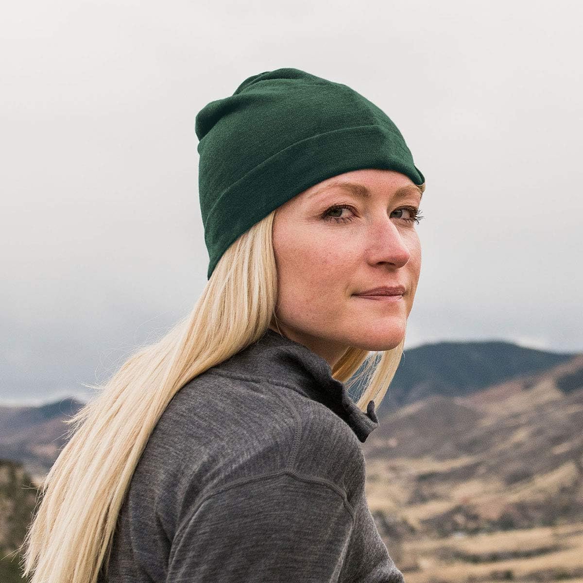 Minus33 Merino Wool Ridge Cuff Beanie Blaze Orange One Size: Clothing