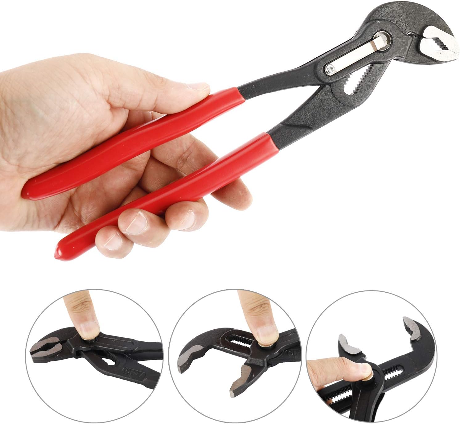 3PCS Water Pump Pliers Set 7&10&16Inch Channel Lock Pliers Quick