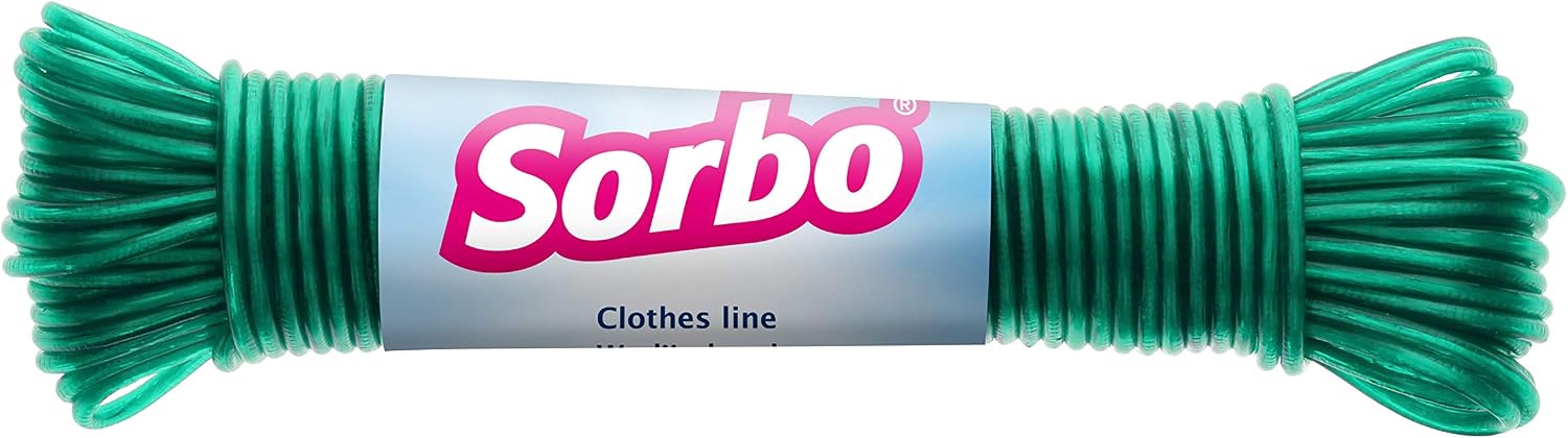 Sorbo Steel Core Clothes Line, 20 metre length washing line, heavy duty core with a flexible costing for non-Slip ease of use - Image 3