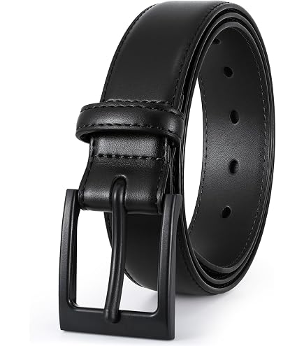 nickel free titanium dress belt buckle modern black Belts 1 with double stitching and 1 without The Ultimate Minimalist Titanium Belt