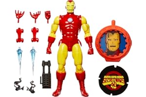 Marvel Legends Series Iron Man, Avengers Retro Marvel Comics Secret Wars Collectible 6 Inch Action Figure with Shield