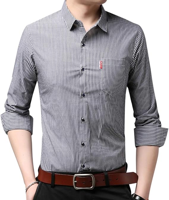 Amazon Yunclos 長袖ワイシャツ メンズ ワイシャツ ドレスシャツ デザイン Yシャツ お洒落 ビジネス 形態安定 スリム 襟高 シャツ 通販