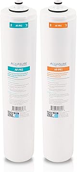 Aquasure Premier Series Stage 1 2 Replacement Water Filter Bundle Amazon Com