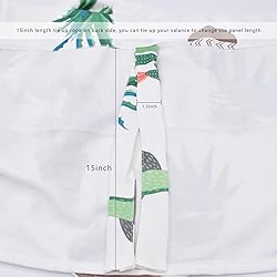 Molaxhome Valances for Windows 52x18 inch, Tie Up