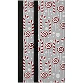 Oarencol Christmas Refrigerator Door Handle Covers Candy Winter Holidays Set of 2 Kitchen Appliance Decor for Fridge Oven Dishwasher