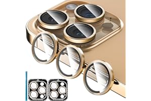 Jeluse [3X2 Pack Camera Lens Protector for iPhone 14 Pro Max for iPhone 14 Pro, 9H Tempered Glass Screen Protector Cover [Alignment Kit Eazy installation] Metal Individual Ring