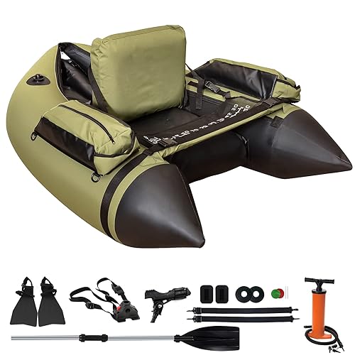 Xproutdoor Inflatable Fishing Float Tube with Adjustable Backpack