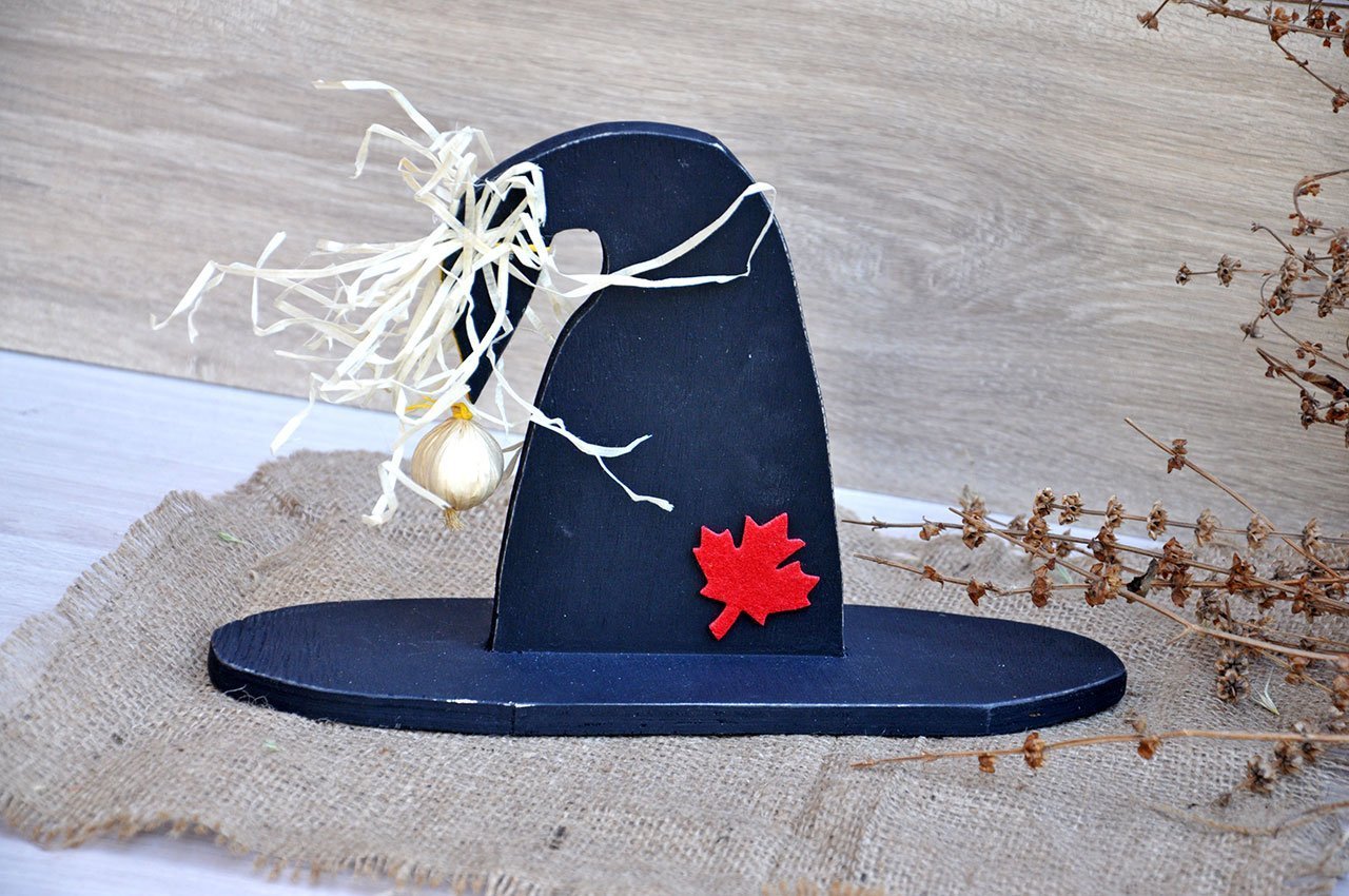 Amazon Com Witch Hat Halloween Wood Halloween Decorations Wooden
