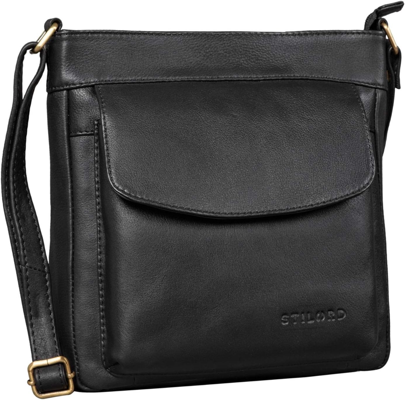 STILORD "Melina" Vintage Women's Leather Bag Small Shoulder Bag for Ladies Elegant Handbag Leisure Evening Bag Genuine Leather Colour:Black - Image 4