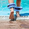 JNDJNFV Foam Swim Aquatic Cuffs,2 Pack Hydrotherapy Ankle Cuff Swimming Weights with Quick Release Buckle Great for Swimming and All Water Sports Activities