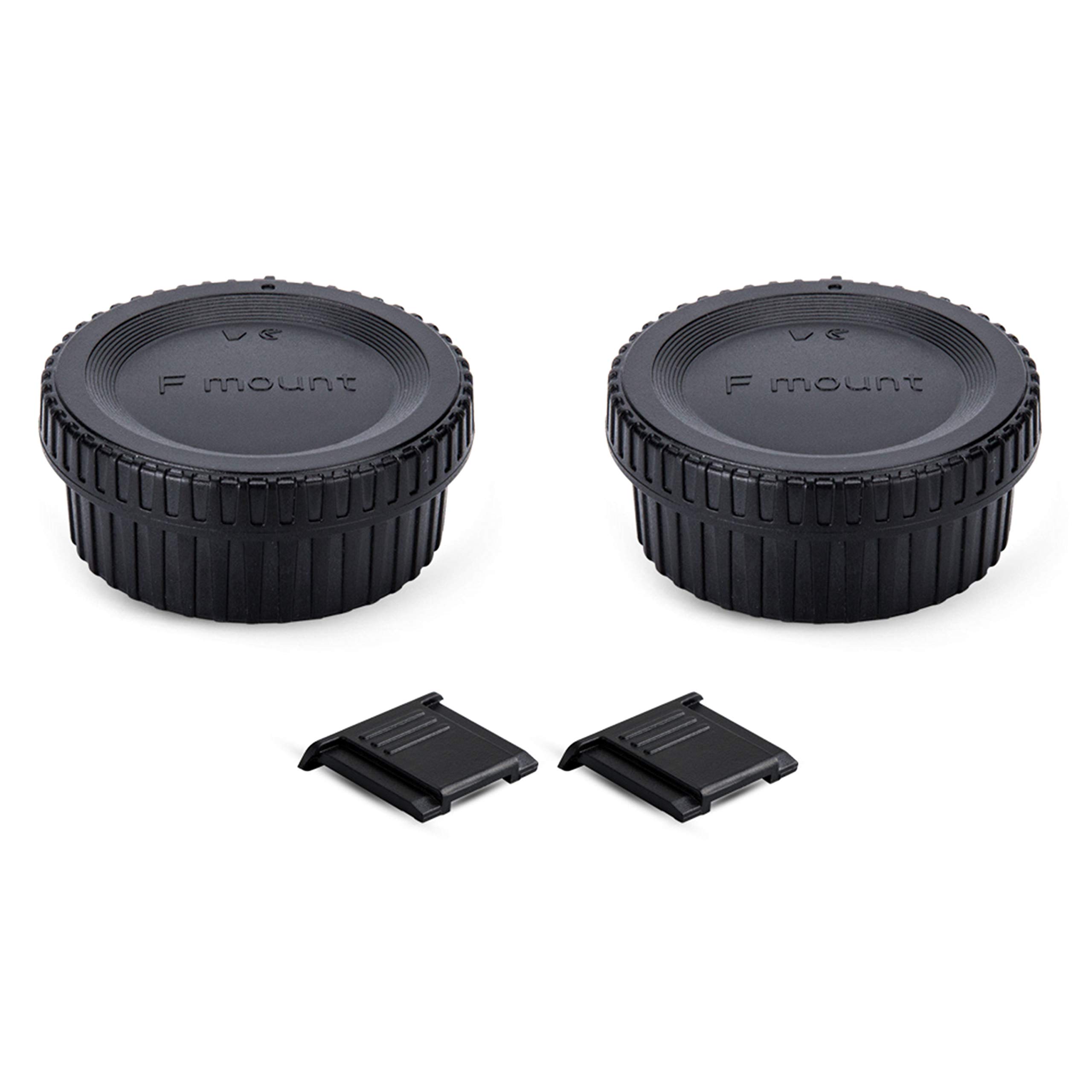 2 Pack F Mount Body Cap Cover & Rear Lens Cap for Nikon D3500 D3400 D3300 D3200 D5000 D5100 D5200 D5300 D5500 D5600 D7000 D7100 D7200 D7500 D850 D800 D810 D780 D750 D610 D500 D600 D5 D4 D3 and More