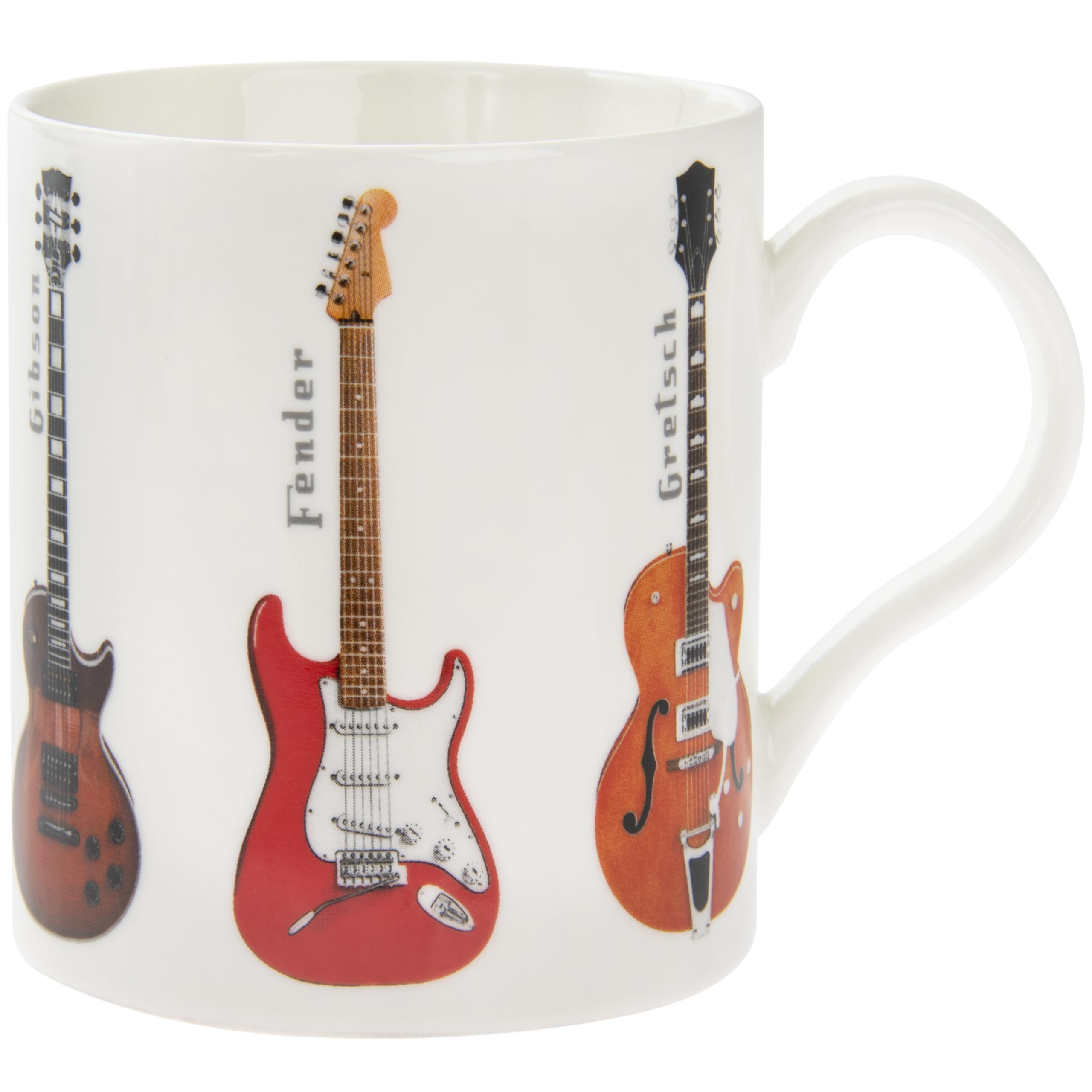 My Music Gifts Leonardo Collection Boxed Bone China Classic Guitar Mug,White — image 1