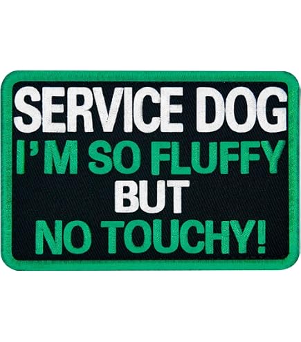 TailWag Planet Service Dog Patch - Medical Info In Pocket, Hook & Loop Embroidered Badge, Red