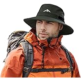 TOP-EX L/XL/XXL UV50+ Waterproof Bucket Sun Hat for Fishing Golf Hiking All-Weather Outdoor Rain Hat Stiff Brim