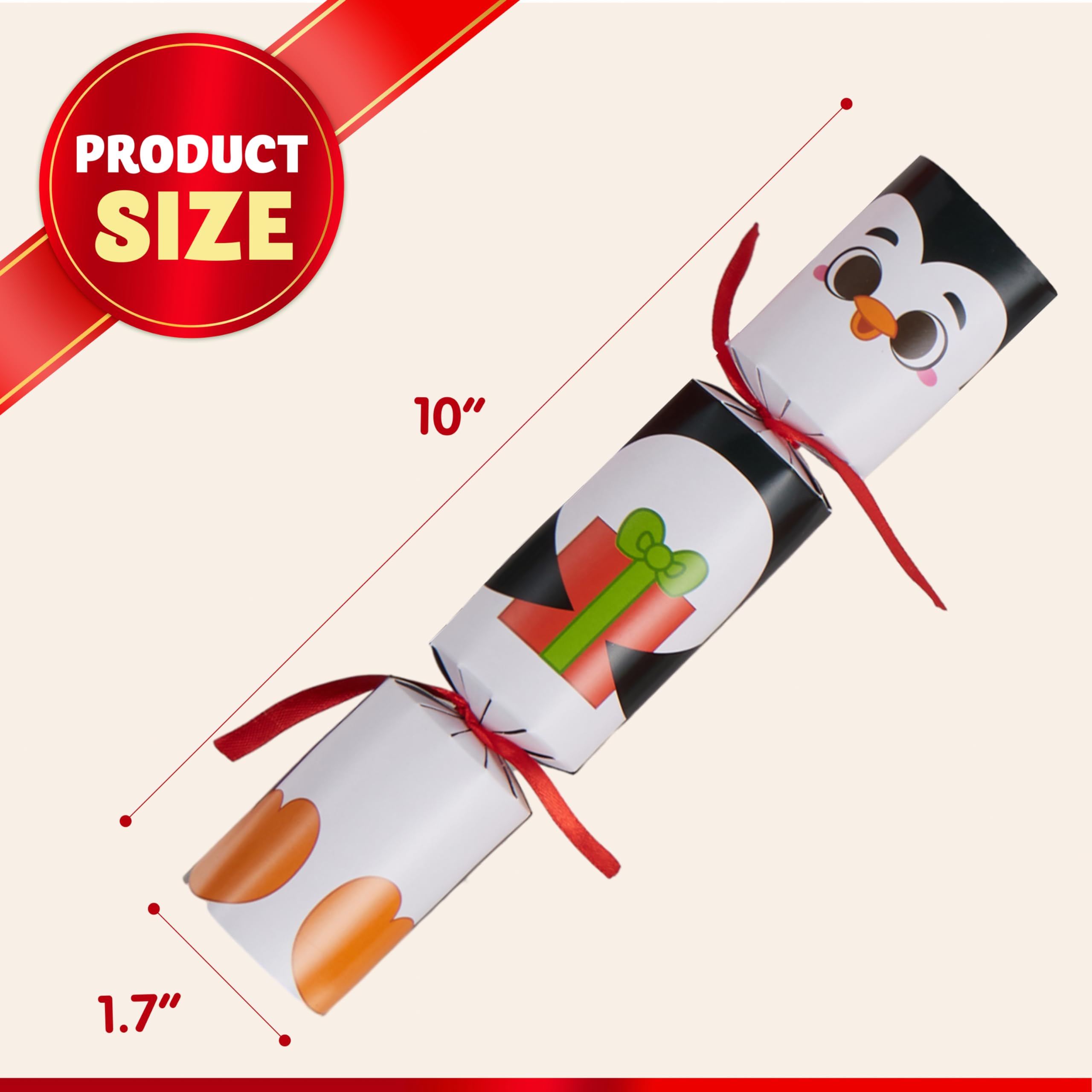 JOYIN 12 Pack Christmas No-Snap Party Favor, Xmas Table Favor Includes Party Hat, Jokes & Gifts, Christmas Table Decorations for Holiday Dinner Traditions Party Supplies, Stocking Stuffers for Kids