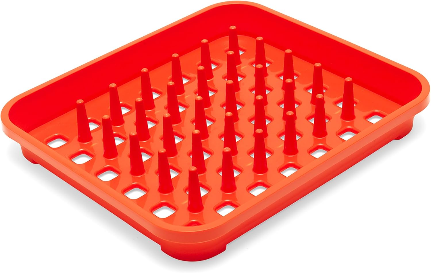 Addis 517956 Dish Draining Rack with Drying Pegs, W33.5 x d38cm, Flame