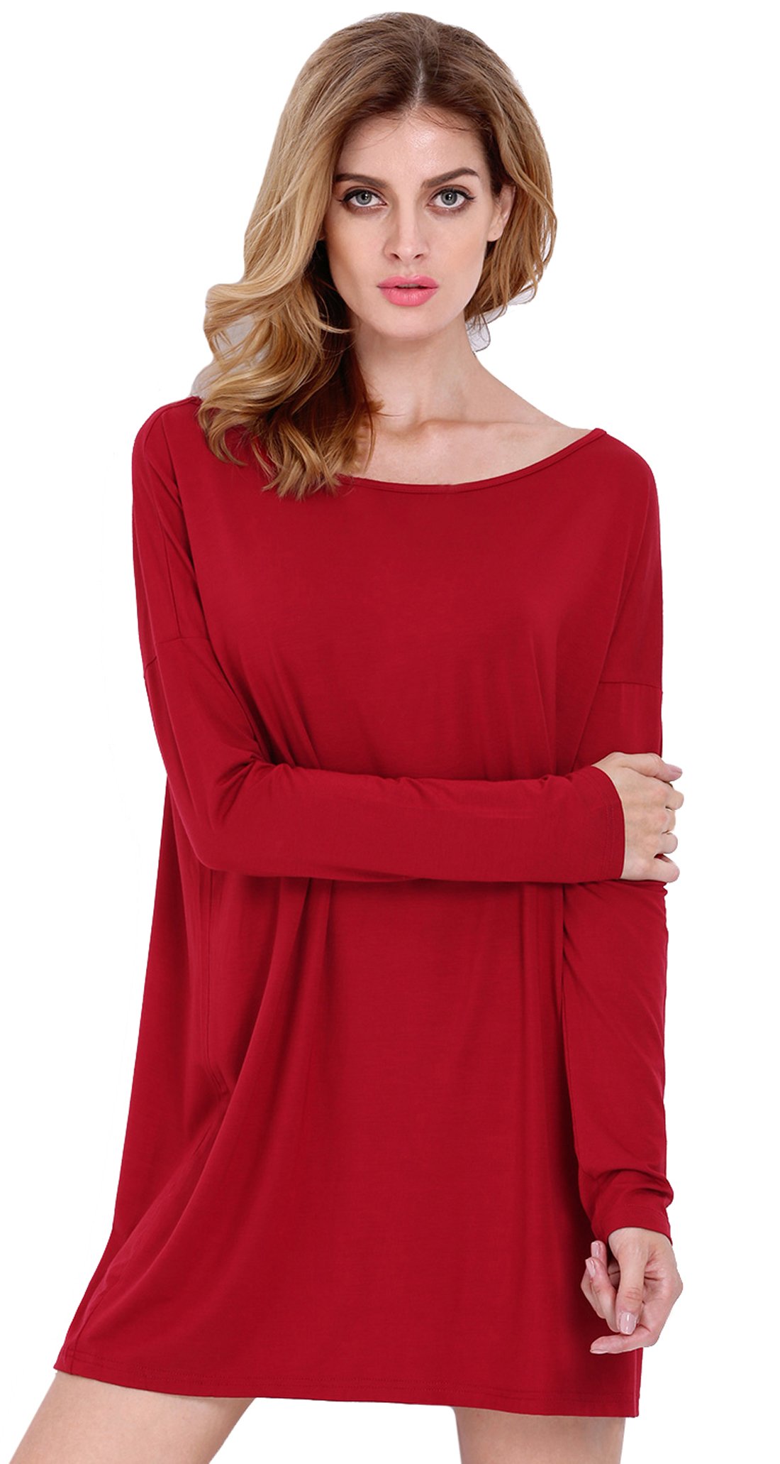 SheIn Women's Red Long Sleeve Casual Dress,Large- Buy Online in United Arab Emirates at 