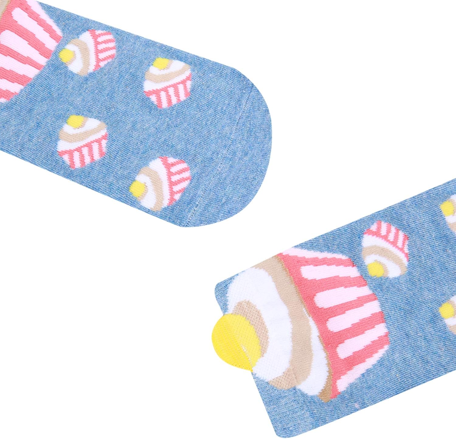 5 Pairs Women Girls Novelty Ankle Socks Cotton Cute Animal Stripe Flower Design (Multi-Cupcakes) at  Women’s Clothing store