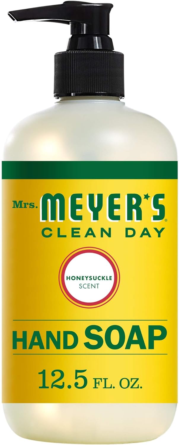 Mrs. Meyer's Clean Day Liquid Hand Soap, Cruelty Free and Biodegradable Hand Wash Made with Essential Oils, Honeysuckle Scent, 12.5 oz Bottle: Health & Personal Care