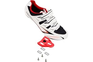 Venzo Bicycle Men's Road Cycling Riding Shoes - 3 Straps - Compatible with Peloton for Shimano SPD & Look ARC Delta - Perfect for Road Racing Bikes