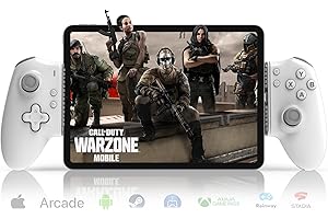 arVin USB C Mobile Gaming Controller for iPad/Tablet(Within 6.7-11 in) USB-C Gamepad with Hall Joysticks/Hall Trigger/Turbo/B