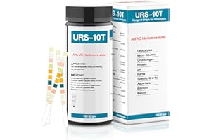 DEWFAT Urine Test Strips URS 10-in-1,10 Parameters UTI Test Strips,Ketone Test Strips,Urine Test Strips for Nitrite, Bilirubin, pH, Protein,UTI, More,100 CT Urine Test Strips for Urinalysis.