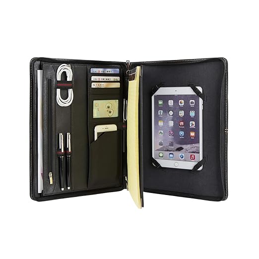 Handmade Genuine Leather Portfolio Case Zipped,iPad Pro 10.5/ iPad Pro