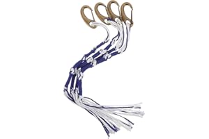 GATHINESS Hebrew Tassels with Clips 4Pcs Blue and White Tzitzit Prayer Shawl Accessories for-The-Go Use