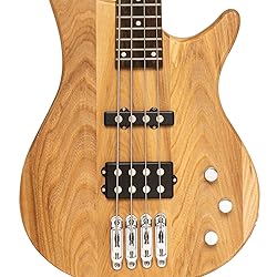 Stagg 4 String Bass Guitar, Right, Natural, Full