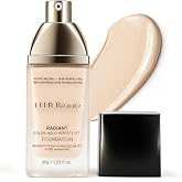 Full Coverage Foundation, Hydrating Blurring Soft Matte Face Makeup 1.23oz | High Coverage with Lightweight Comfort Long Lasting Soft Glam Satin Easy Blur Face Foundation for Oily Combination Skin