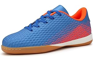 Hawkwell Unisex-Child Athletic Lace Up Boys Girls Indoor Trainer Soccer Shoe (Toddler/Little Kid/Big Kid)