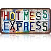 TREEPERI Vintage License plate Wall Decor Metal Sign Tin Signs for Bar Home Bedroom Garage - Hot Mess Express
