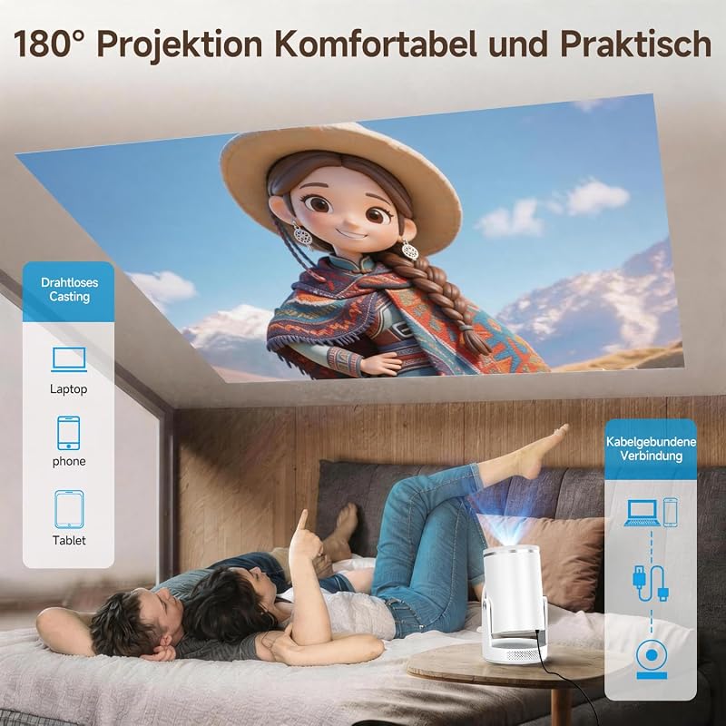 【Autofokus】 Magcubic Mini Beamer 4K HY320pro,Native 1080p 400 ANSI — Foto 8 von 8