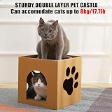 Septillar Cat Cardboard House with Scratcher Pads 30x30x30cm view 3