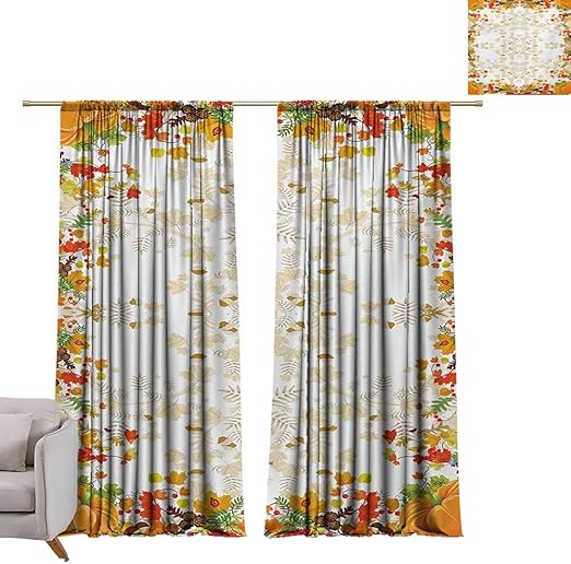Amazon Com Anzhutwelve Thanksgiving Valance Curtains Fall Colors