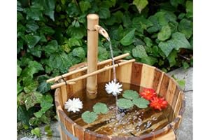 Bamboo Accents Water Fountain with Pump, Extra Large 24” Adjustable Style, Split-Resistant (Pump and Container NOT Included)