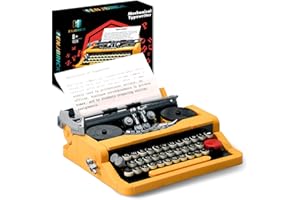 ENJBRICK Typewriter Building Set for Adults,Ideas Cute Building Toys for Girls 8-14years,Collectible Retro Display Model Gift for Teens