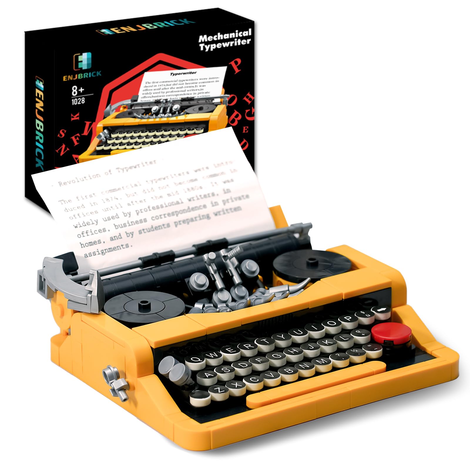 ENJBRICK Typewriter Building Set Compatible with