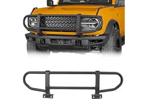 Hooke Road Bronco Bull Bar Grille Grill Brush Guard Impact Frame Bumper for 2021-2025 Ford Bronco 2/4 Doors (Only Fit Factory Modular Steel Bumper)