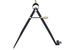 ENENFEIFEI Ledin Toolmaker’s 8 Inch/220 mm French La Cible “Yankee” Dividers Compass, Quick Speed Nut, Rapid Adjust, Black Metal Finish, Flat Leg, Hardened Points, Fine Adjustment Mechanism CO200B19
