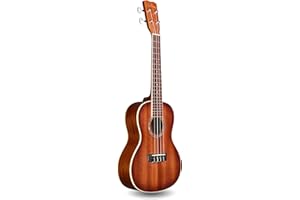 Cordoba 15CM-E Acoustic-Electric Concert Ukulele - Hand Crafted With Mahogany Top, Back & Sides & Edge Burst Finish - Full, Rich Sound & Premium Italian Aquila Strings - For Beginners & Professionals