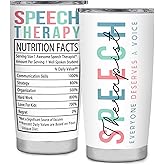 lpmisake Speech Therapy Gifts, Speech Pathologist Gift for Women, SLP Appreciation Gifts, Everyone Deserves a Voice SLP Cup, 20oz Coffee Mug Tumbler